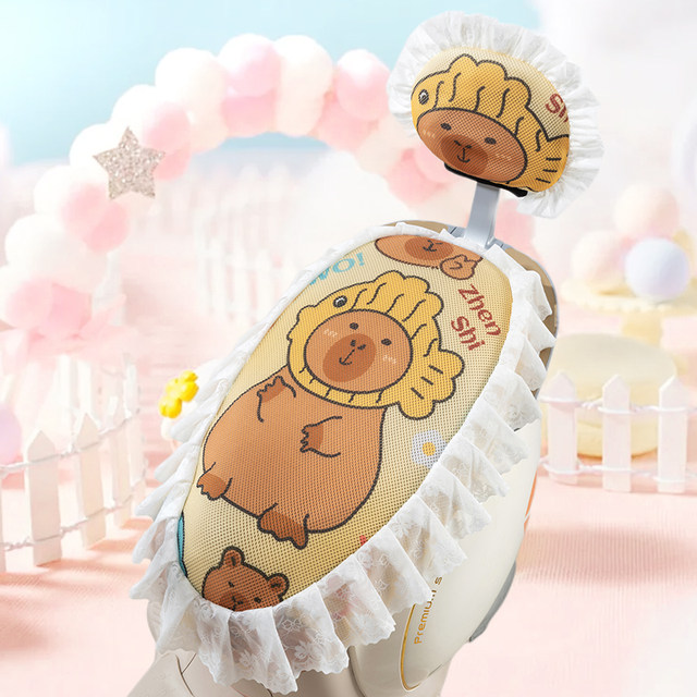 Electric motorcycle summer heat-insulated and breathable universal seat cover