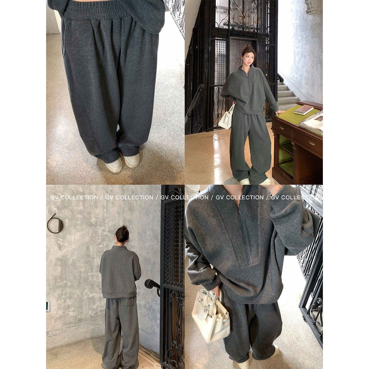 GV大白哥 暖绒懒人派 加绒加厚休闲上衣阔腿裤套装秋冬新款女,淘宝优惠券,粉丝福利购,淘宝优惠卷