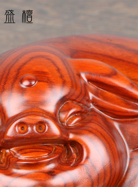 幸福小猪十二办公室黄花梨木雕