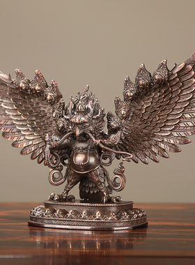 佛香天逸 铜大鹏金翅鸟护法像铜藏传佛用品大鹏鸟藏传密宗铜像