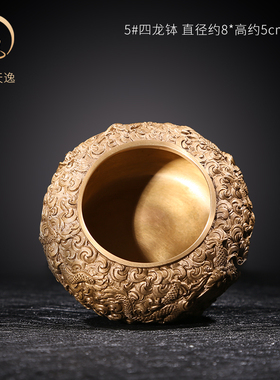 桌面摆件铜盆佛香天逸