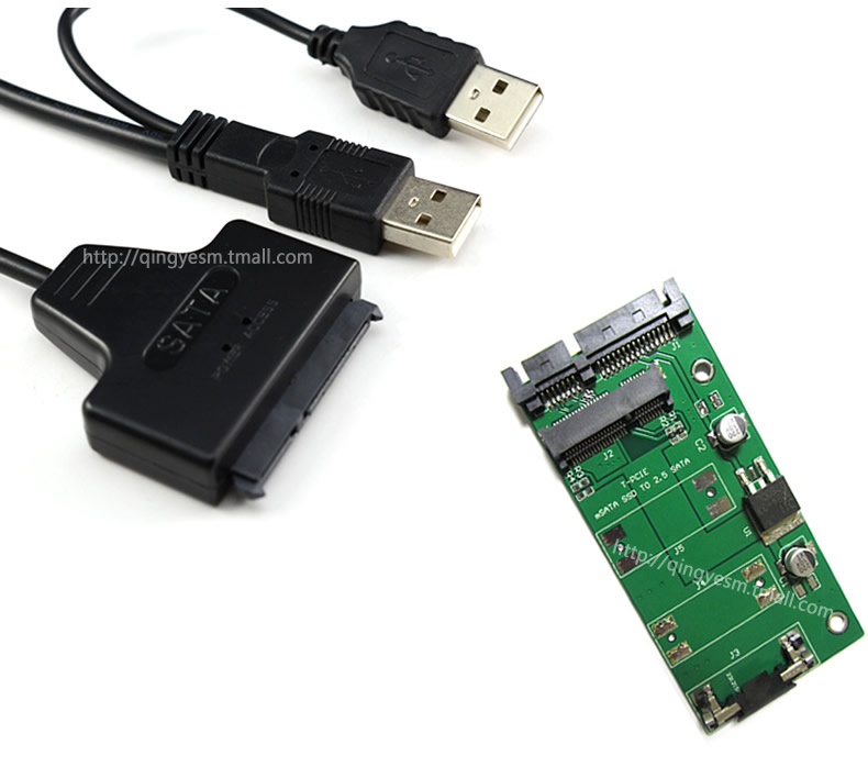 msata SSD固态硬盘转2.5寸SATA转接卡鱼捕机读卡器 msata转usb - 图0