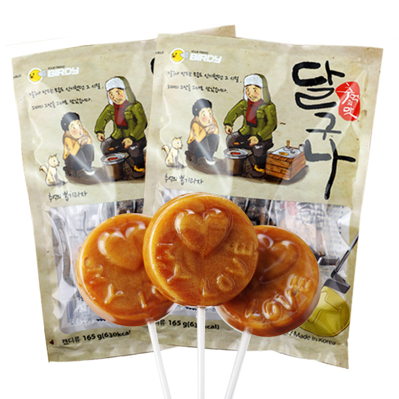 韩国进口帕克大叔麦芽糖儿童棒棒糖 方正食品糖果