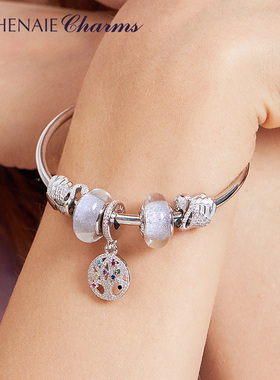 925银简约风网红闺蜜女友手镯