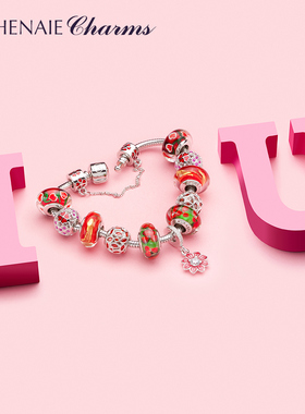 athenaie中国红民族风琉璃珠金箔