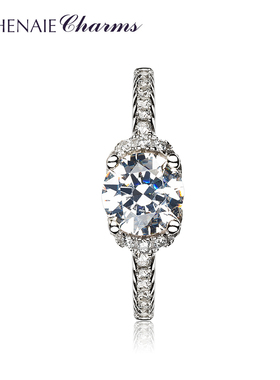 闪亮戒指个性情侣女士简约钻戒