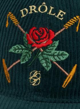 Drole De Monsieur La Casquette 法式灯芯绒刺绣帽子 鸭舌帽