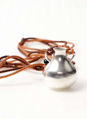 EnSage925银双耳酒壶项链