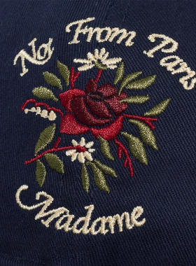 Drole De Monsieur Casquette Slogan Rose 法式复古刺绣棒球帽