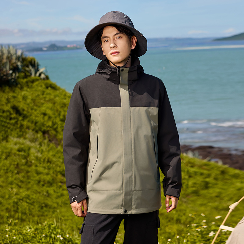 杜戛地户外风衣女羽绒内胆2024年秋冬季新款徒步登山服男士外套