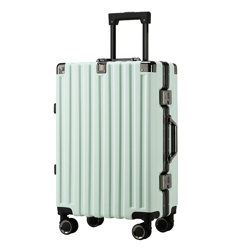新品铝框拉杆箱旅行箱密码箱静音万向轮男女学生行李箱大容量纯色