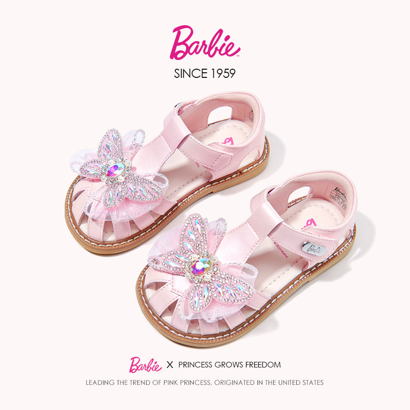 【断码清仓】芭比童鞋女童凉鞋2025新款夏季软底包头凉鞋儿童鞋子,淘宝优惠券,粉丝福利购,淘宝优惠卷