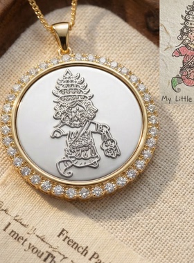 diy纯银定制做宝宝涂鸦手绘儿童画图案女夏项链刻字亲子生日礼物