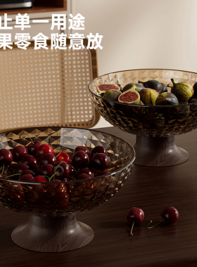 复古轻奢果盘家用客厅茶几办公室糖果瓜子坚果零食盘高颜值水果盘