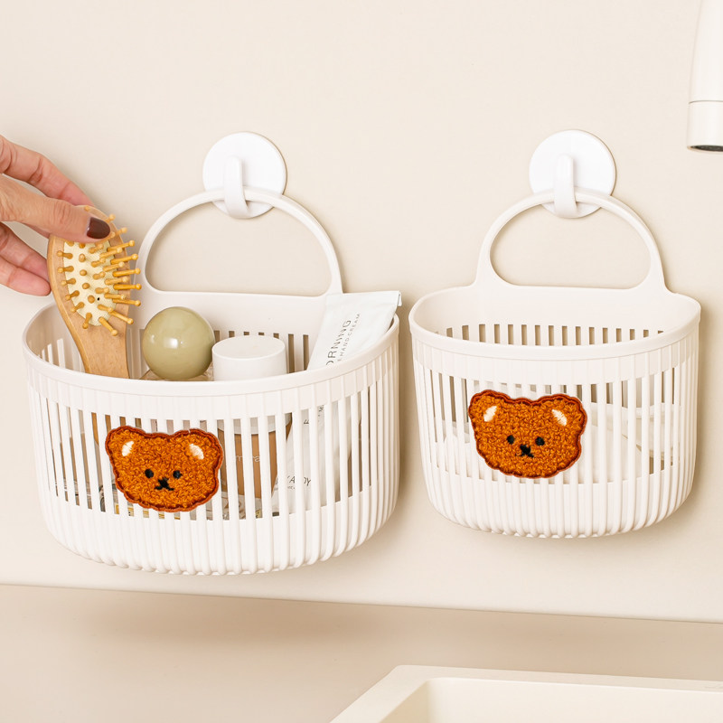 浴室卫生间卡通挂篮悬挂式置物架厨房洗漱台牙刷牙膏免打孔收纳筐,淘宝优惠券,粉丝福利购,淘宝优惠卷