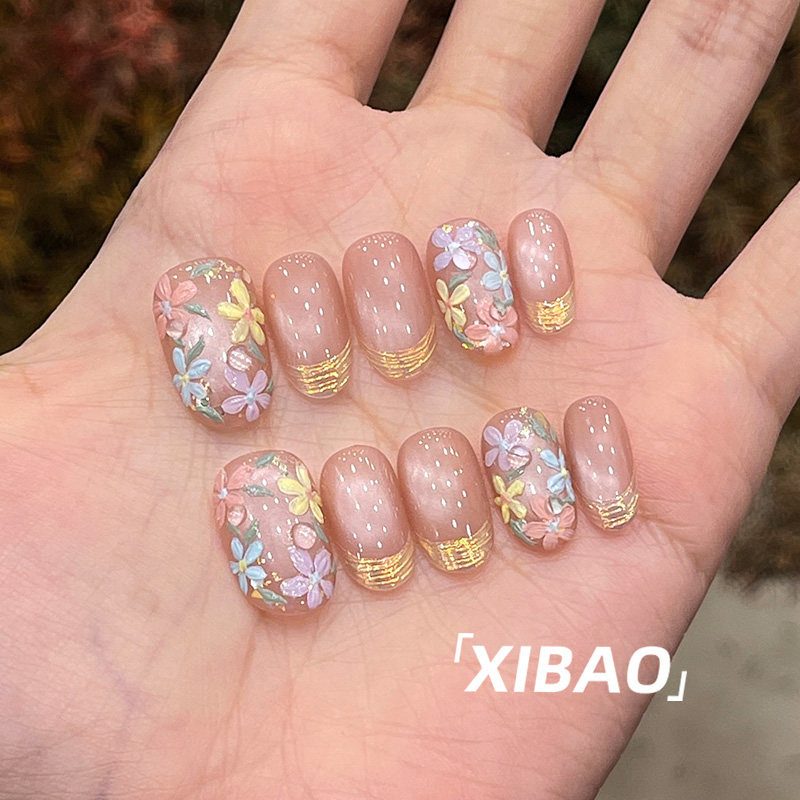 猫眼穿戴甲2025新款高级感法式短款穿戴式美甲纯手工春夏指甲贴片,淘宝优惠券,粉丝福利购,淘宝优惠卷