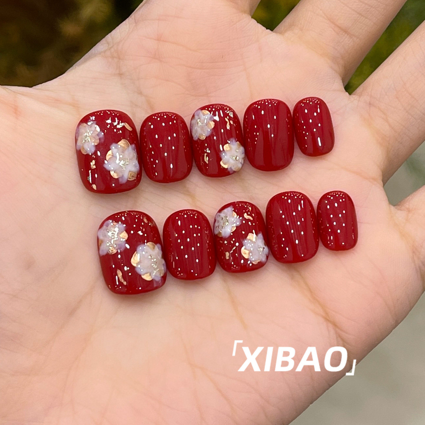 红色穿戴甲2025新款高级感新年穿戴美甲短款手工绝美显白指甲贴片,淘宝优惠券,粉丝福利购,淘宝优惠卷