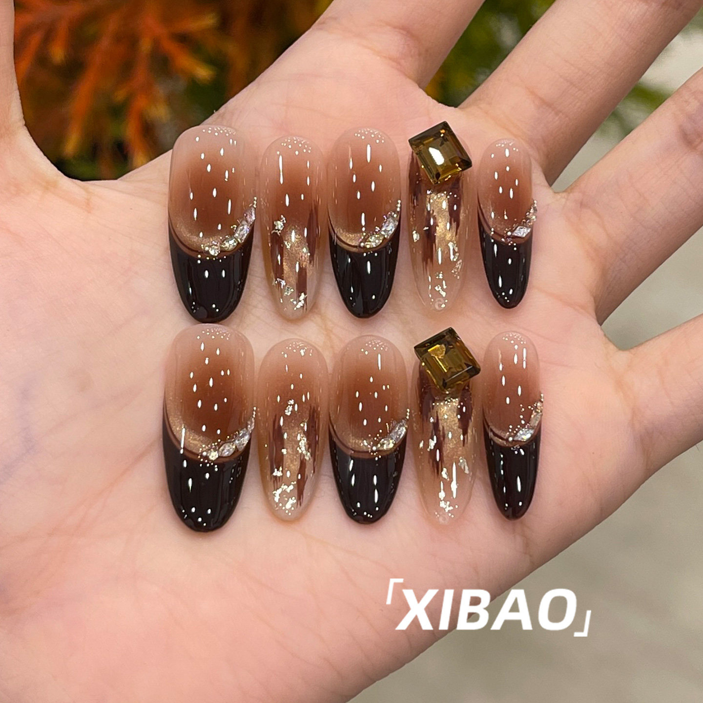 秋冬穿戴甲中长款手工法式指甲贴片2025新款高级感绝美穿戴款美甲,淘宝优惠券,粉丝福利购,淘宝优惠卷