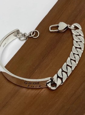 韩系重工金属感粗坦克链条手链女款小众酷帅质感轻奢手镯百搭手饰