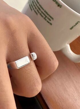 甜酷个性几何戒指女简约水滴不规则时尚开口指环ins风百搭食指戒