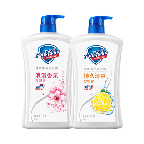 舒肤佳沐浴露纯白柠檬薰衣草牛奶芦荟薄荷樱花1kg沐浴乳液家庭装 - 图3