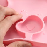 Мультяшная силиконовая обеденная тарелка для младенца для прикорма, нескользящая ложка, с медвежатами, защита при падении