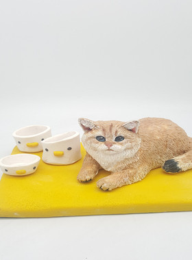手工照片定制宠物猫咪纪念品摆件软陶动物模型去世纪念礼物订制