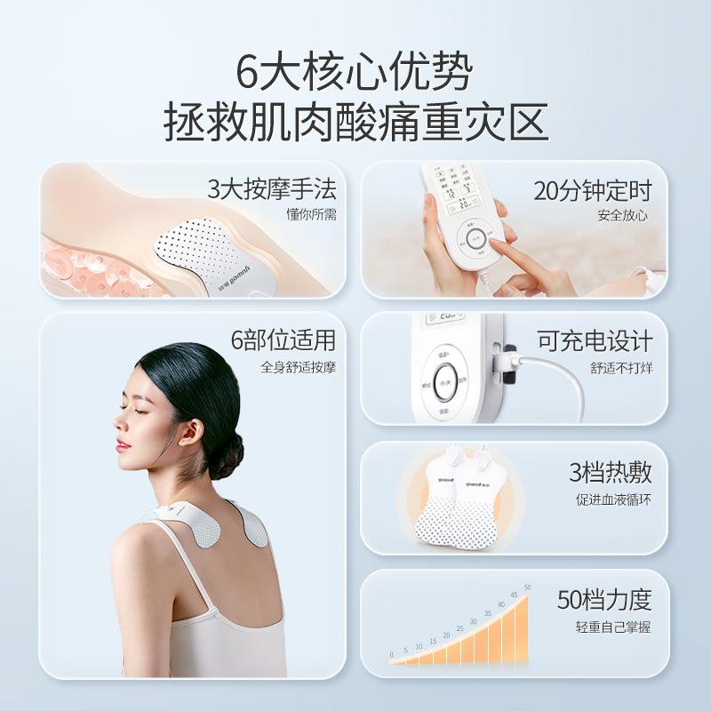 鱼跃中频脉冲家用理疗按摩仪按摩器 鱼跃理疗仪（器械）