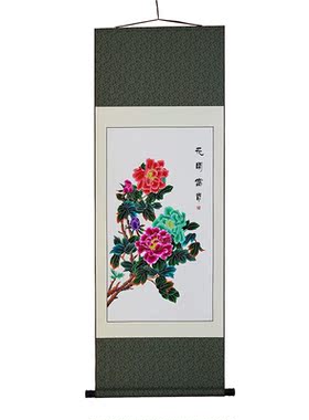 春意盎然 非遗纯手工剪纸 挂轴 礼品 装饰品 中国风传统花鸟