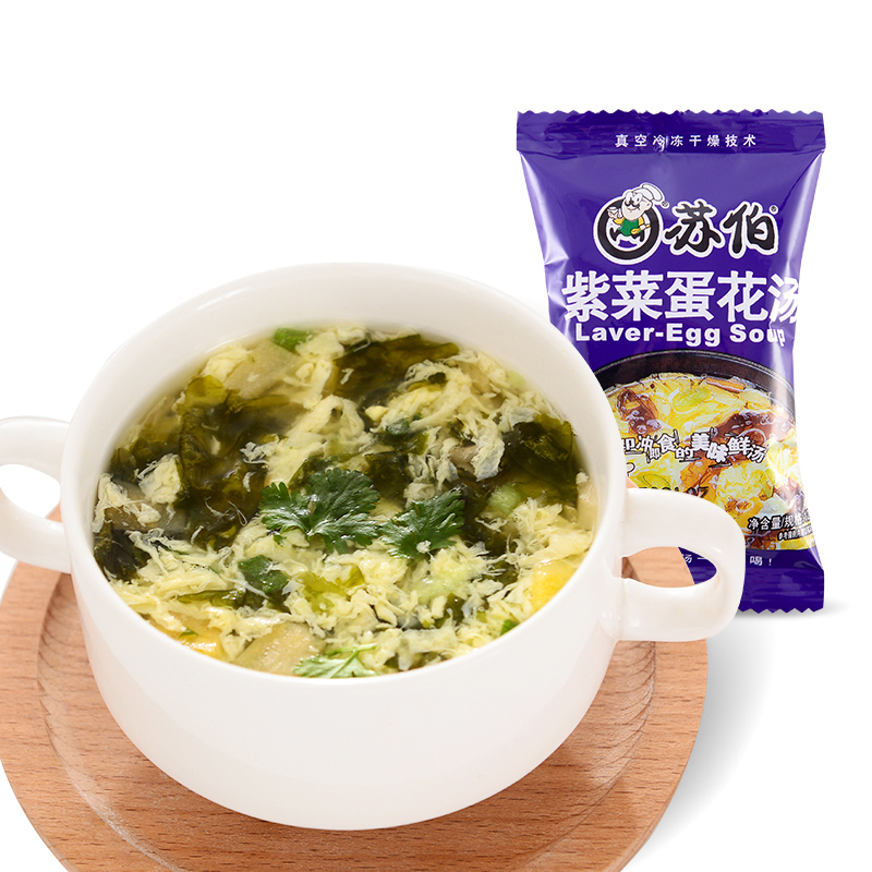 苏伯汤12g紫菜蛋花汤冻干即食蔬菜速食汤早餐饱腹夜宵食品汤料包 - 图3