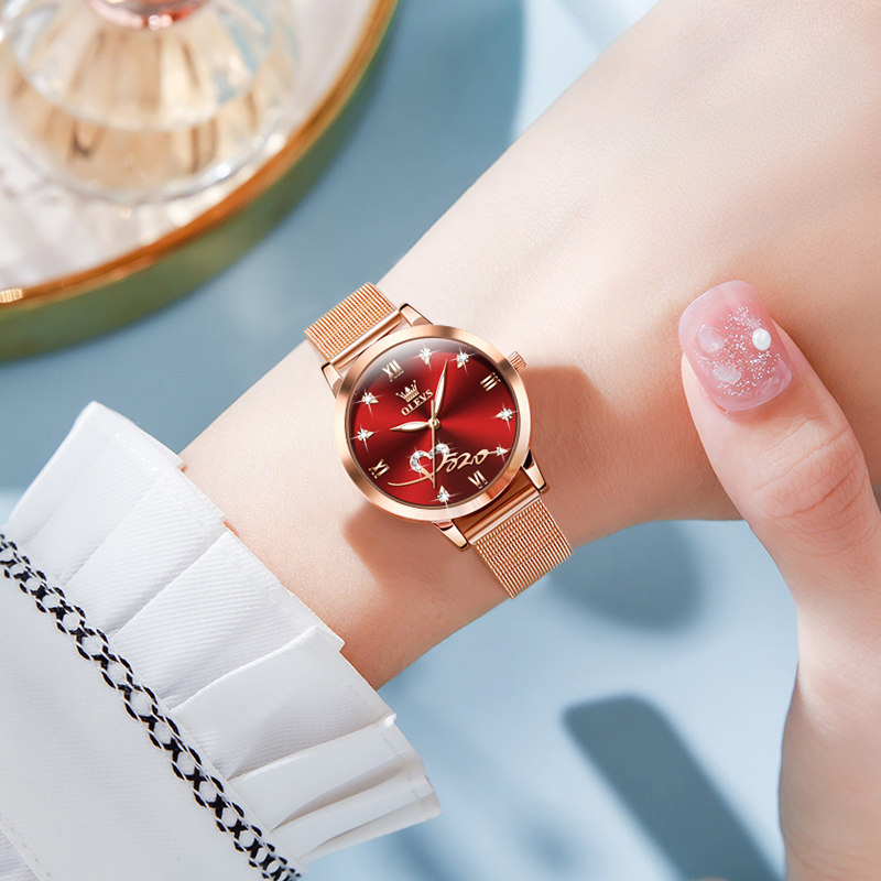 瑞士新款正品牌女士名牌时尚手表 olevs欧利时持诚国产腕表