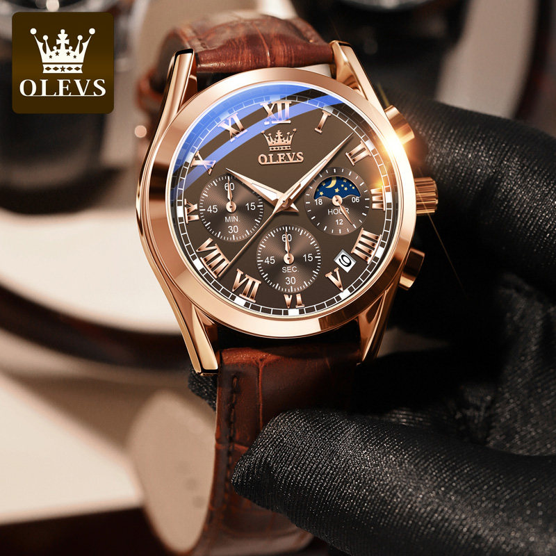 男士男款正品牌全自动名牌机械表 olevs欧利时持诚国产腕表
