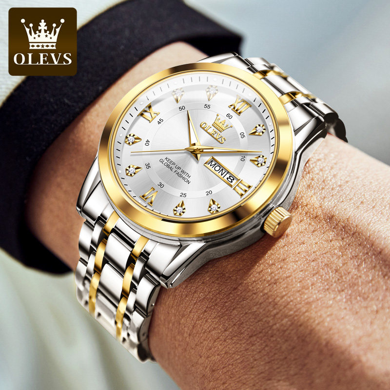 明星款男士正品名牌新款夜光机械表 olevs欧利时持诚国产腕表