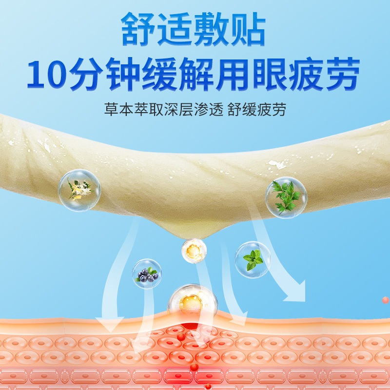 香港花青素冷敷护眼贴儿童学生成人缓解酸胀眼疲劳眼干涩补水视力_益福康品牌严选_居家日用