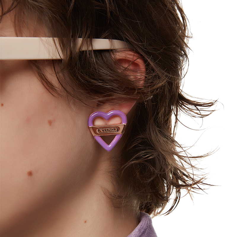 RSNY City heart城市爱心耳环女小众设计高级感22新款潮耳钉#1726 - 图0