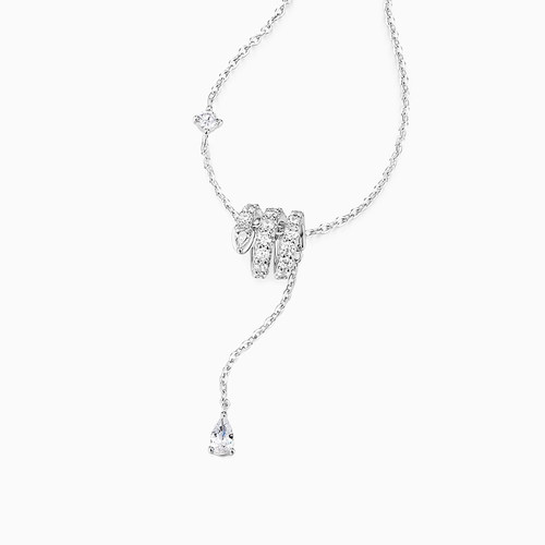 卡蒂罗灵蛇小蛮腰项链女生纯银轻奢小众锁骨链生日圣诞礼物送女友 - 图0