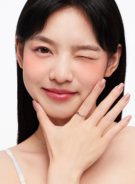 卡蒂罗爱意交织女开口戒指S925银轻奢时尚小众设计生日礼物送女友