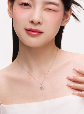 卡蒂罗足银好运莲莲平安扣项链女新中式生日礼物送母亲送长辈礼物