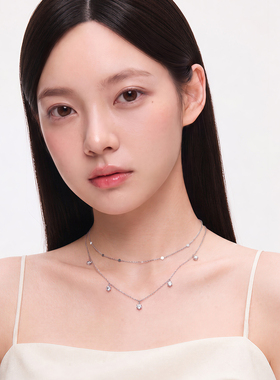 KADER开朵星点蒲公英项链女简约时尚小众设计轻奢锁骨链生日礼物