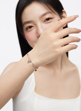 卡蒂罗蝴蝶结双链手链女