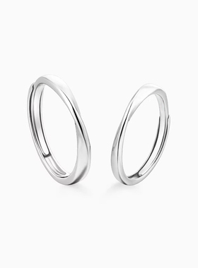 KADER莫比乌斯环情侣对戒纯银