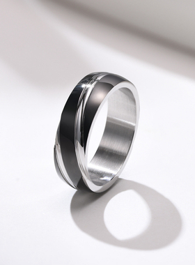 泰爱你时尚简约斜纹戒指