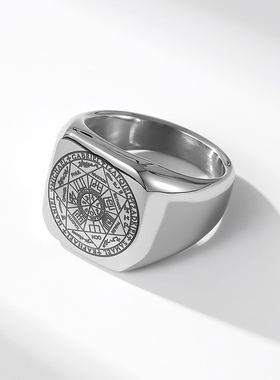 所罗门卡巴拉印章七芒星戒指