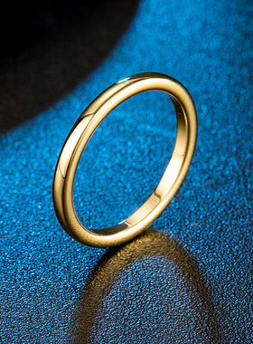 泰爱你2mm时尚极简细款素圈戒指