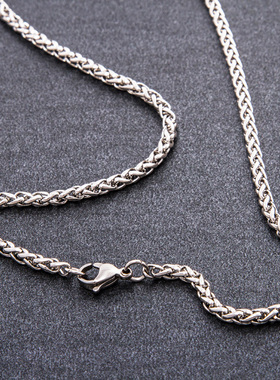 泰爱你时尚简约龙骨麦穗项链