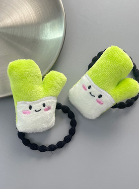 发圈发夹玩偶毛绒搞怪小葱趣味