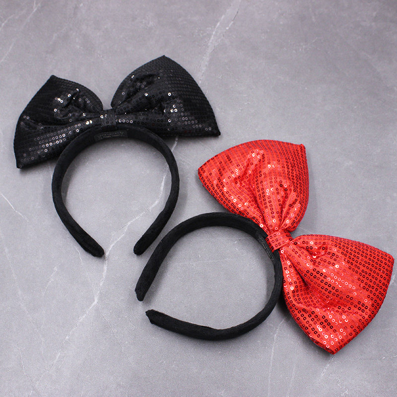 少女可爱亮片蝴蝶结甜美超萌发箍 倾饰阁发饰