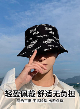 小沿帅哥遮阳帽泰国日系防晒
