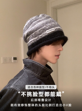 秋季保暖针织帽堆堆帽美拉德