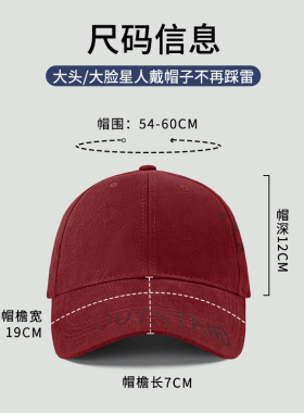 显脸软顶英文字母棒球帽复古